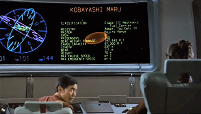 Star Trek II still featuring E&S computer-generated imagery